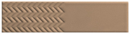 Настенная плитка 41zero42 4100605 Biscuit Waves Terra 5x20 коричневая матовая 3D узор