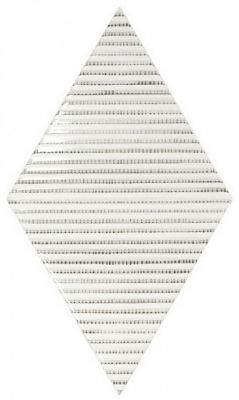 Декоративная плитка Equipe 22755 Rhombus 26.3x15.2 черная / белая глянцевая моноколор
