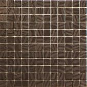 Мозаика Vidrepur Arts 951 (на сетке) 31.7х31.7 черная глазурованная матовая под авантюрин, чип 25x25 квадратный