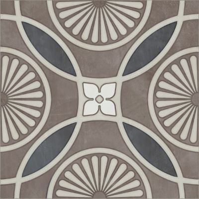 Декор Kerama Marazzi VT\A599\5301 Чементо 20x20 коричневый матовый с орнаментом / пэчворк