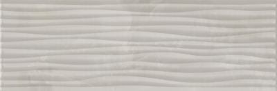 Настенная плитка Eurotile Ceramica 548 BGS2GY Bottega 32.5x100 белая глянцевая рельефная под камень