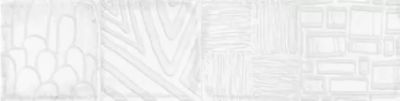 Настенная плитка Cifre Alchimia Decor White 7.5x30 белая глянцевая