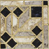 Декоративная вставка напольная Infinity Ceramic Tiles Rimini Taco Gris 15x15 микс серая/черная/золотая полированная