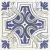 Декоративная плитка Alborz Ceramic CHALCSAY3030 Cheetah Sayan Rect 30x30 синяя матовая с орнаментом