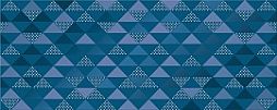 Декоративная плитка Azori 587082001 Декор Vela Indigo Confetti 20.1x50.5 синий глазурованная глянцевая геометрия