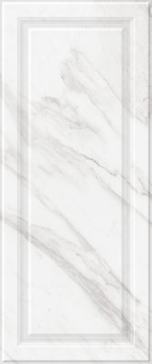 Настенная плитка Gracia Ceramica 010100001218 Noir white wall 01 250х600 белая глянцевая под мрамор