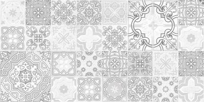 Декоративная плитка Laparet х9999213163 Concrete 60x30 серая глазурованная матовая пэчворк