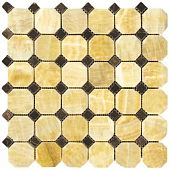 Natural Octagon 7M073+7M076-BP Оникс, Мрамор желтый, коричневый, поверхность полированная 30.5x30.5