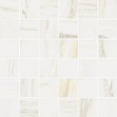 Мозаика Italon 610110001137 Stellaris Carrara Ivory Mosaico / Стелларис Каррара Айвори 30x30 слоновая кость натруальная под мрамор, чип квадратный