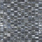 Мозаика Vidrepur С0002278 Bijou Black (на сетке) 31.5x31.5 черная глянцевая моноколор / авантюрин, чип 12x25 прямоугольный