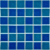 Мозаика NSmosaic PORCELAIN PW4848-17 306х306 синяя глянцевая