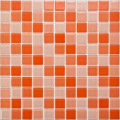 Мозаика NSmosaic Crystal S-462 Crystal стекло 300х300 оранжевая глянцевая