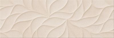 Настенная плитка Eletto Ceramica 506171201 Odense Crema Fiordo 24.2x70 кремовая матовая с орнаментом