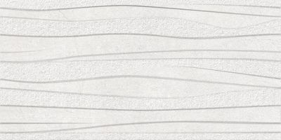 Декоративная плитка Vitra K947822R Newcon 60x30 белая матовая / неполированная 3d узор / волнистая
