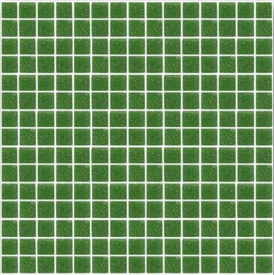 Мозаика ROSE MOSAIC A25 Matrix color 2 (размер чипа 10x10 мм) 31.8x31.8 зеленая глянцевая моноколор