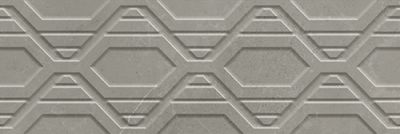 Настенная плитка Azteca Rev. Dubai R90 oxo taupe 30x90 серая глянцевая с орнаментом