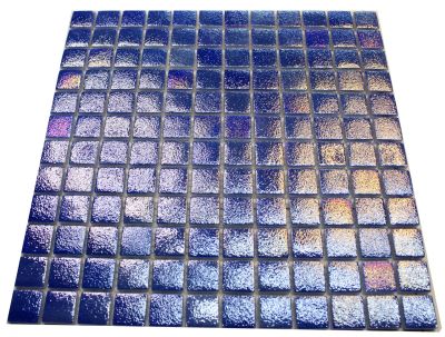 Мозаика Gidrostroy Glass Mosaic NL-001 31.7x31.7 стеклянная кобальт глянцевая, чип 25x25 квадратный