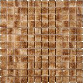 Мозаика Pixel mosaic PIX205 из оникса Honey onyx 30.5x30.5 коричневая полированная под оникс, чип 23x23 мм квадратный