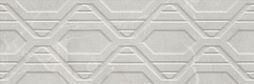 Настенная плитка Azteca Rev. Dubai R90 Oxo Ice 30x90 белая глянцевая с орнаментом