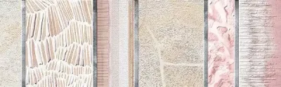 Настенная плитка Ibero R0001329 Silken Decor Warm (комплект 2 шт) 50x75 розовая матовая с орнаментом