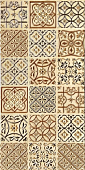 Декоративная плитка Керамин CDB00016933 Букингем 3 60x30 бежевая глянцевая пэчворк