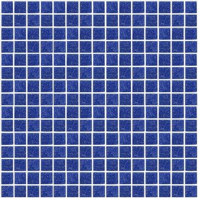 Мозаика ROSE MOSAIC A20 Matrix color 2+ (размер чипа 10x10 мм) 31.8x31.8 синяя глянцевая моноколор