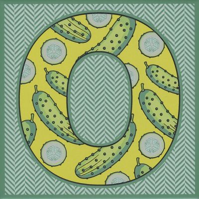 Декор Kerama Marazzi HGD/A545/5278 Сад-огород «Огурец» 20x20 зеленый матовый с изображением