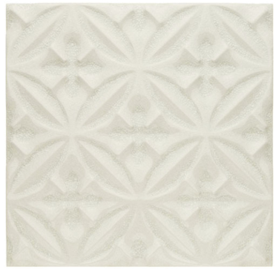 Декор Adex ADOC4002 Ocean Relieve Caspian White Caps 15x15 кремовый глянцевый орнамент