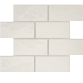 Мозаика Estima Mosaic/LN00_NS/TE00_NS/28,6x35/BricksBig Luna White 28.6x35 белая неполированная под кирпич, чип прямоугольный