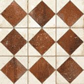 Плитка Peronda 0100531650 FS Arles Brown LT 33x33 белая / коричневая матовая / структурированная под геометрию