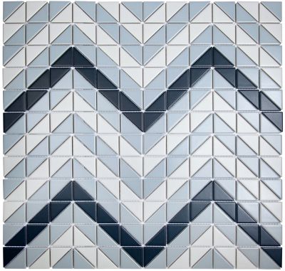 Мозаика Star Mosaic TR2-BLM-CV / С0003197 Albion Wave Blue 27.5x27.5 микс матовая геометрия, чип 40x60 мм треугольный
