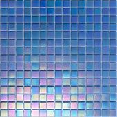 Мозаика ROSE MOSAIC WB18 Rainbow (размер чипа 20x20 мм) 32.7x32.7 голубая глянцевая моноколор перламутр
