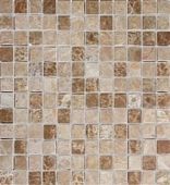 Мозаика Marble Mosaic Square 48x48 Emperador Light Pol 30.5x30.5 коричневая полированная под камень, чип 48x48 квадратный