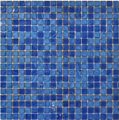 Мозаика ROSE MOSAIC AJ77 Galaxy (размер чипа 15x15 мм) 32.7x32.7 синяя глянцевая моноколор