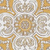 Декоративная плитка Kerama Marazzi HGD/B510/SG9174 Алмаш центр 30х30 желтая матовая с орнаментом