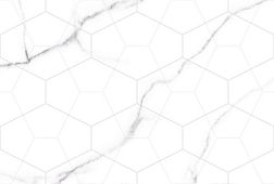 Декор Global Tile V9VG3205TG 40х27 белый глянцевый под мрамор / геометрия