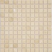 Мозаика Marble Mosaic Square 23x23 Crema Marfil Pol 30x30 бежевая полированная под камень, чип 23x23 квадратный