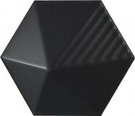 Настенная плитка Equipe 23029 Magical 12.4x10.7 черная матовая 3d узор / моноколор