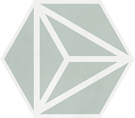 Настенная плитка Harmony 31046 Varadero Mint 19.8x22.8 зеленая матовая геометрия