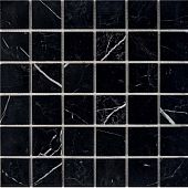 Мозаика Pixel mosaic PIX246 из мрамора Nero Marquna 30.5x30.5 черная полированная под мрамор, чип 48х48 мм квадратный