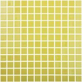 Мозаика Vidrepur Colors 601 (на сцепке) желтая глянцевая моноколор, чип 25x25 квадратный