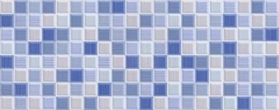 Настенная плитка Azori 504041101 Mariscos Mosaic Atlantic 20.1x50.5 голубая глянцевая под мозаику