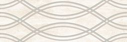 Декоративная плитка Eurotile Ceramica 46 Lia Light 89.5x29.5 бежевая / коричневая глянцевая под геометрию