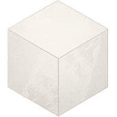 Мозаика Estima Mosaic/LN00_NS/TE00_NS/25x29/Cube Luna White 25x29 белая неполированная под камень, чип ромб