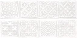 Декоративная плитка Cifre Composiсion Rodia white 15x30 белая глянцевая / рельефная с орнаментом
