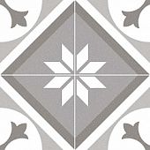 Напольная плитка Dualgres CHIC COLLECTION Marta 45x45 белая / серая глазурованная матовая пэчворк