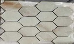 Мозаика Velsaa RP-157459-03 Antisky 73 Hexagone mosaic 33x28 кремовая полированная под мрамор, чип 73x73 мм шестиугольный