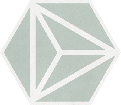 Настенная плитка Harmony 31046 Varadero Mint 19.8x22.8 зеленая матовая геометрия