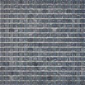 Мозаика Pixel mosaic PIX247 из мрамора Nero Marquna 30x30 графит матовая под мрамор, чип 15х15 мм квадратный