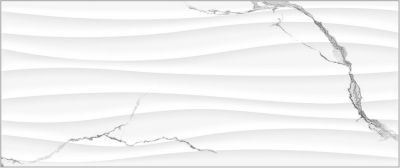 Настенная плитка Global Tile 10100001339 60х25 белая глянцевая волнистая под мрамор